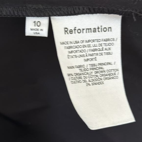 Reformation Kenzi Black Mini Dress Size: 10 - Picture 4 of 5